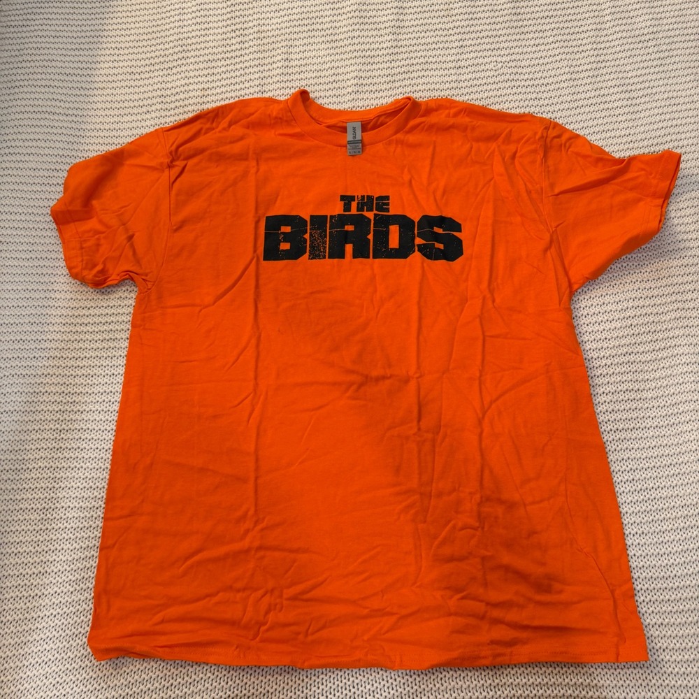 Gildan Baltimore Orioles The Birds Graphic T-Shirt Mens XL Orange Short Sleeve